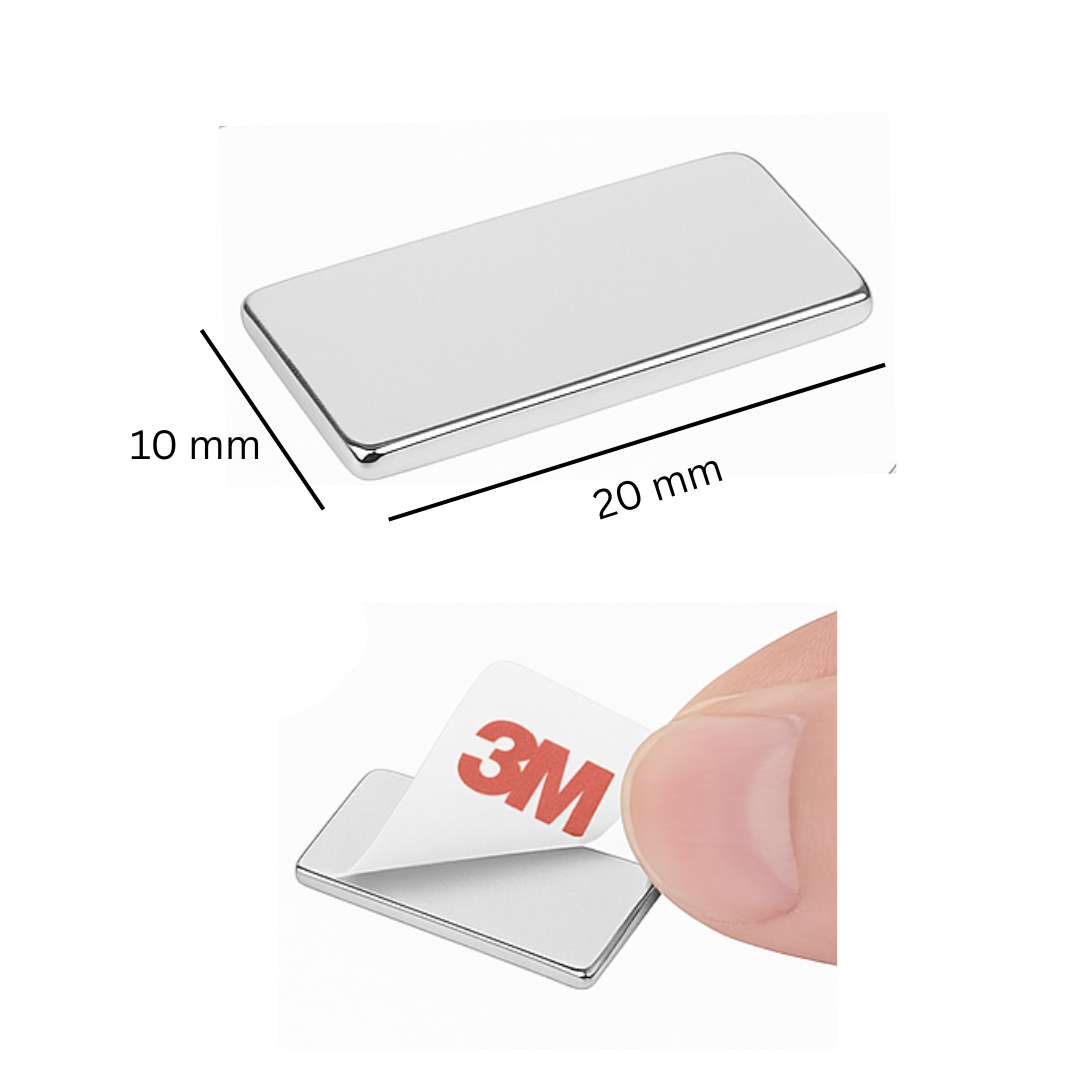 3M selbstklebender Supermagnet 20x10x1 mm für vielseitige Befestigungsanwendungen