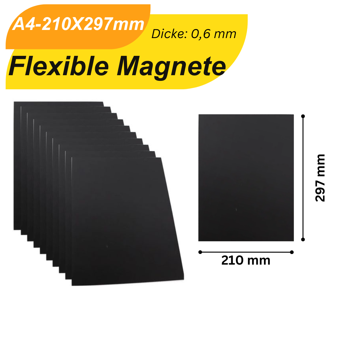 Anisotrope Magnetfolie DIN A4 0,6 mm – starke Haftkraft, rohbraun