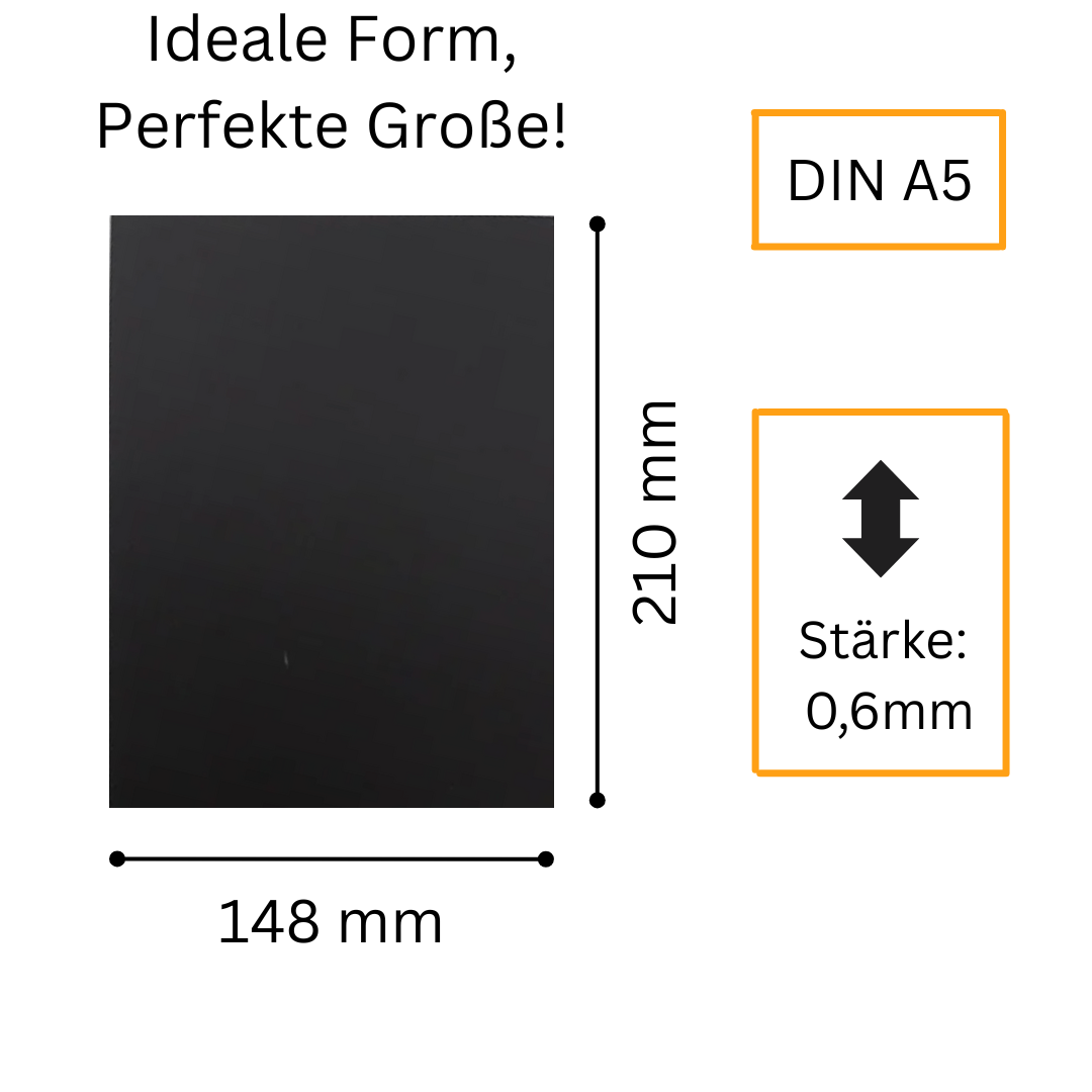 Magnetfolie DIN A5 anisotrop 0,6 mm – ideal für Beschriftungen und DIY-Projekte