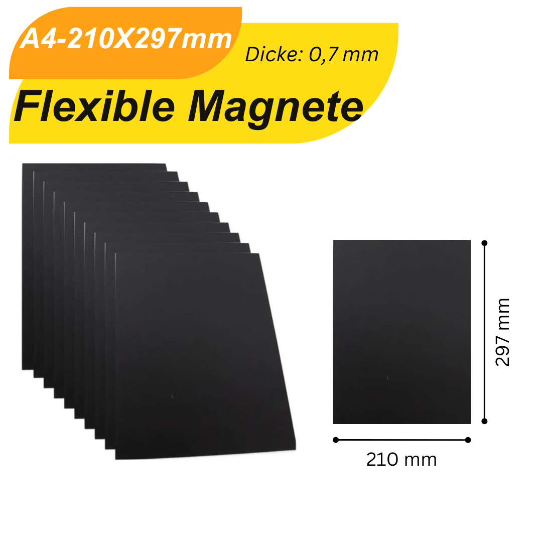 Anisotrope Magnetfolie DIN A4 0,7 mm – starke Haftkraft, zuschneidbar