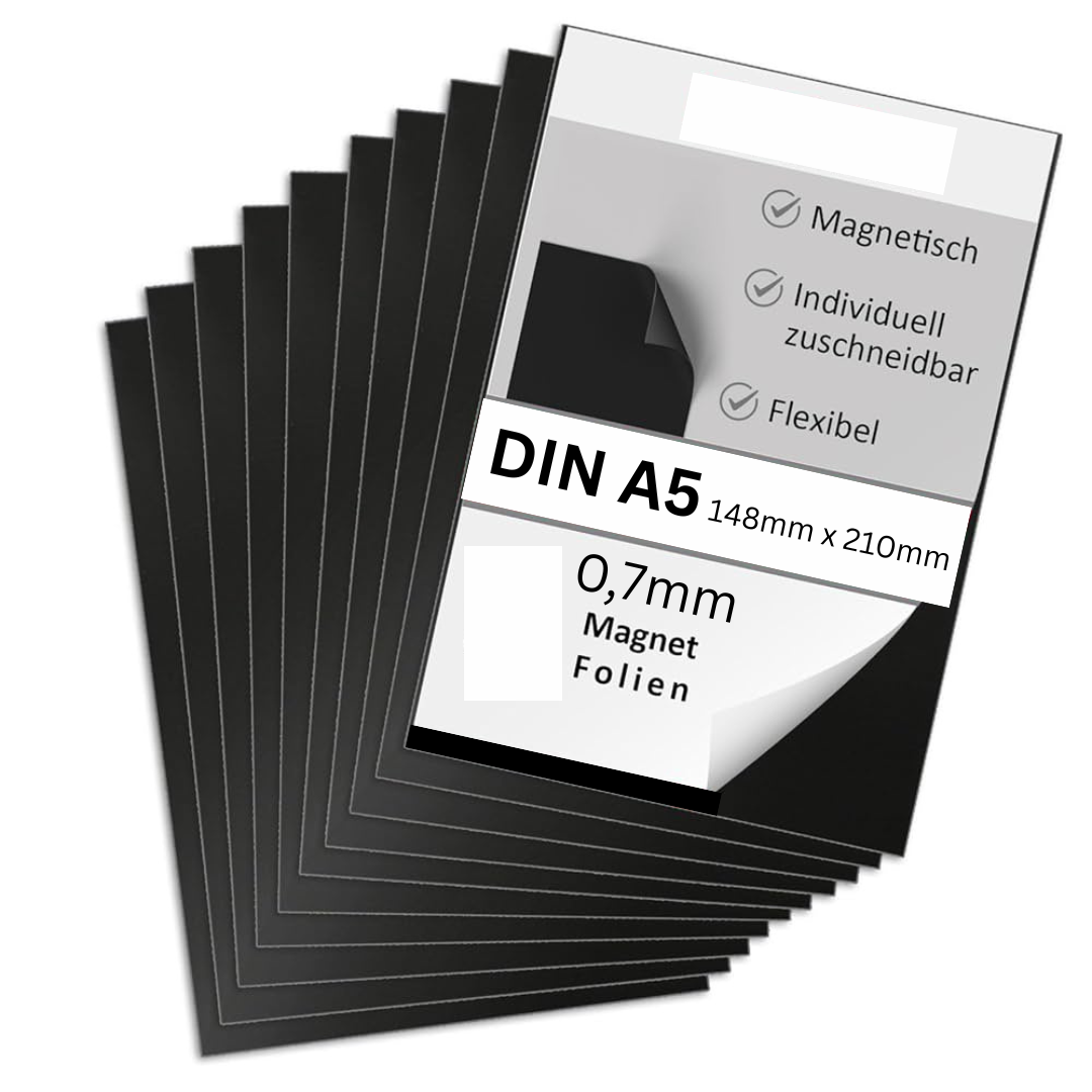 Flexible anisotrope Magnetfolie rohbraun für Beschriftung und DIY-Projekte