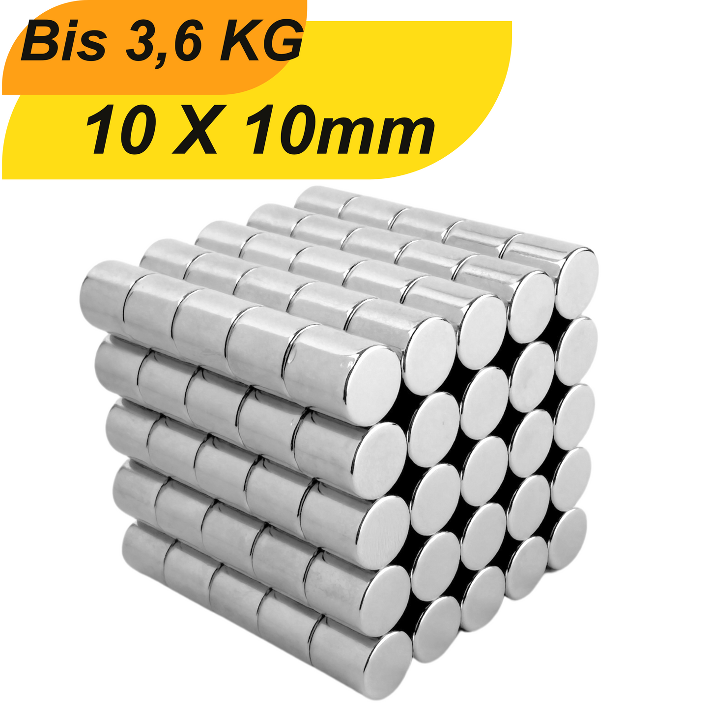 Neodym Magnet 10mm x 10mm Supermagnete hohe Haftkraft Scheibenmagnet