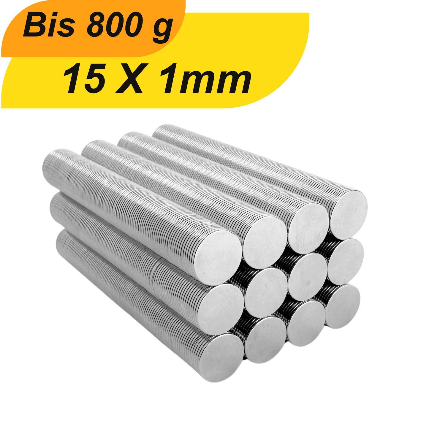 Neodym Magnet 15mm x 1mm Supermagnete hohe Haftkraft Scheibenmagnet
