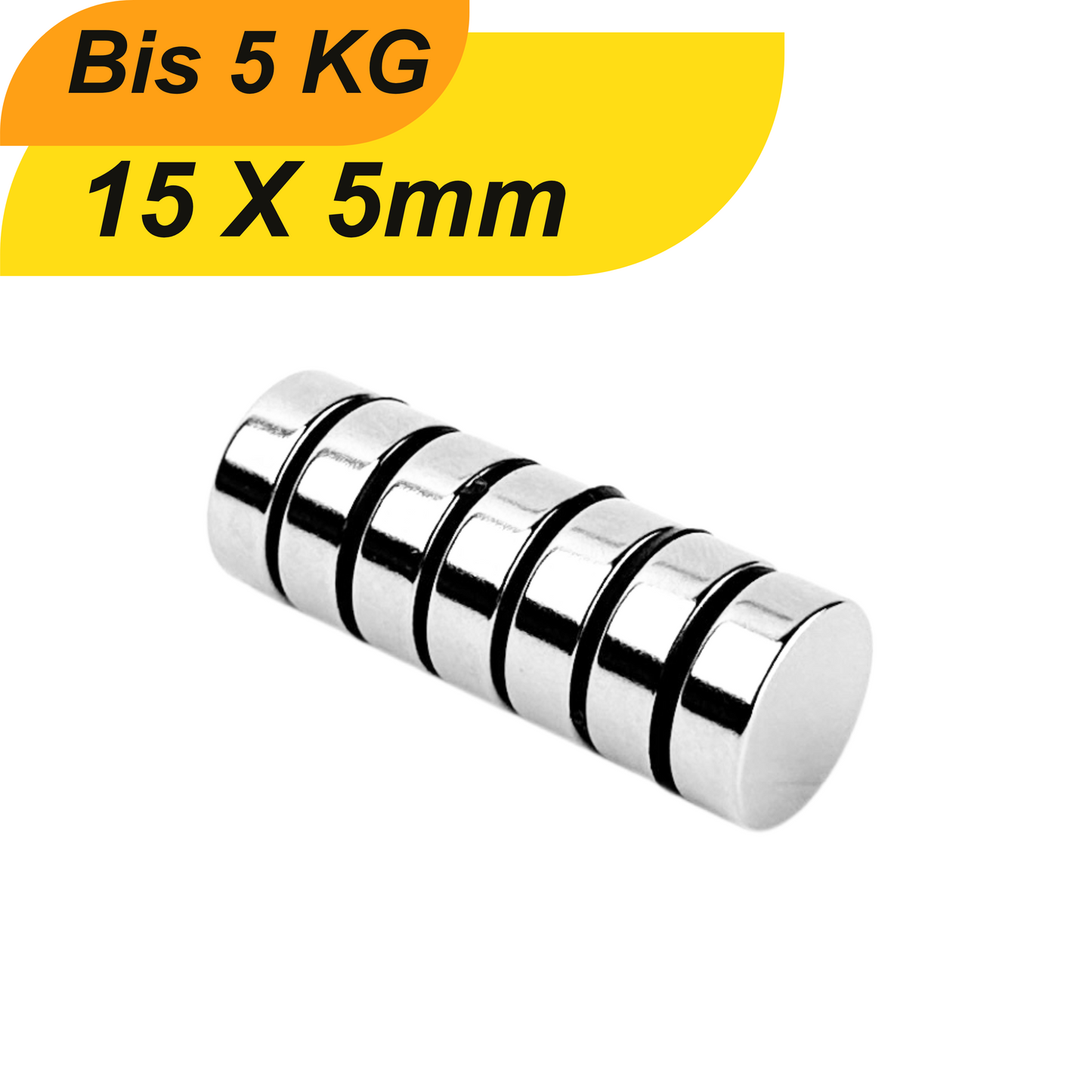 Neodym Magnet 15mm x 5mm Supermagnete hohe Haftkraft Scheibenmagnet
