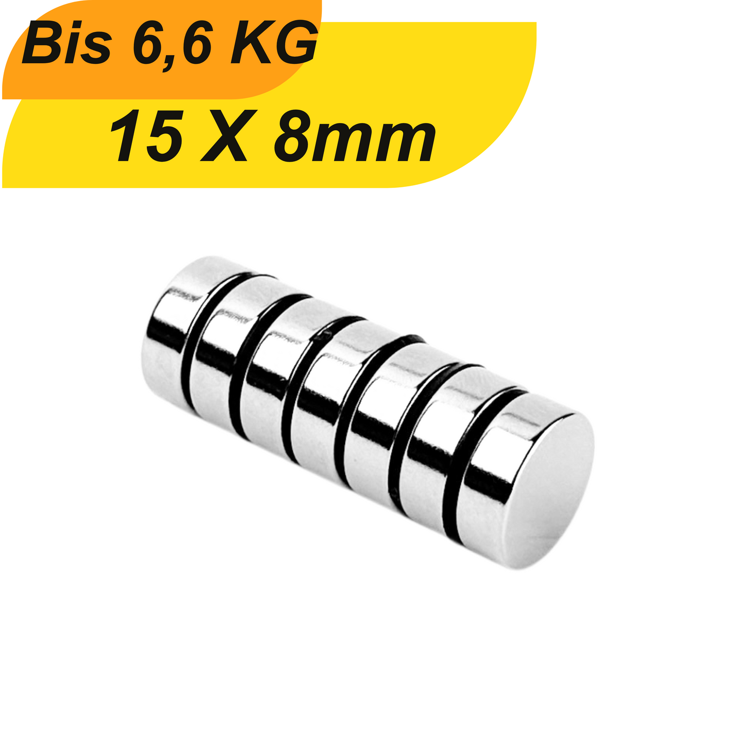 Neodym Magnet 15mm x 8mm Supermagnete hohe Haftkraft Scheibenmagnet