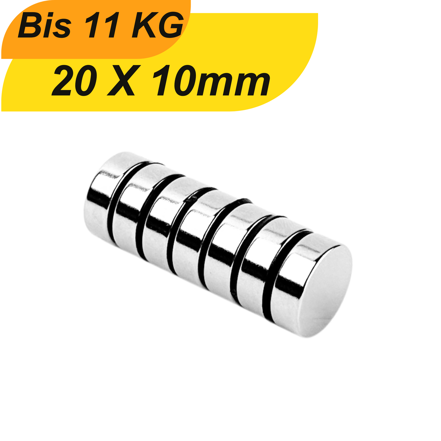 Neodym Magnet 20mm x 10mm Supermagnete hohe Haftkraft Scheibenmagnet