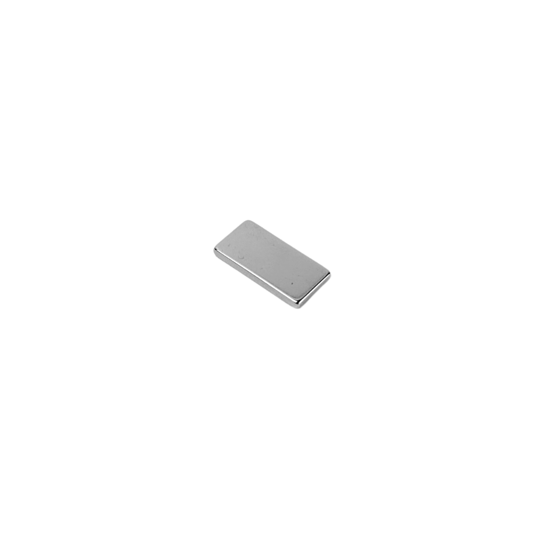 Quadermagnet 20x10x3 mm N42 – vernickelter Neodym-Supermagnet