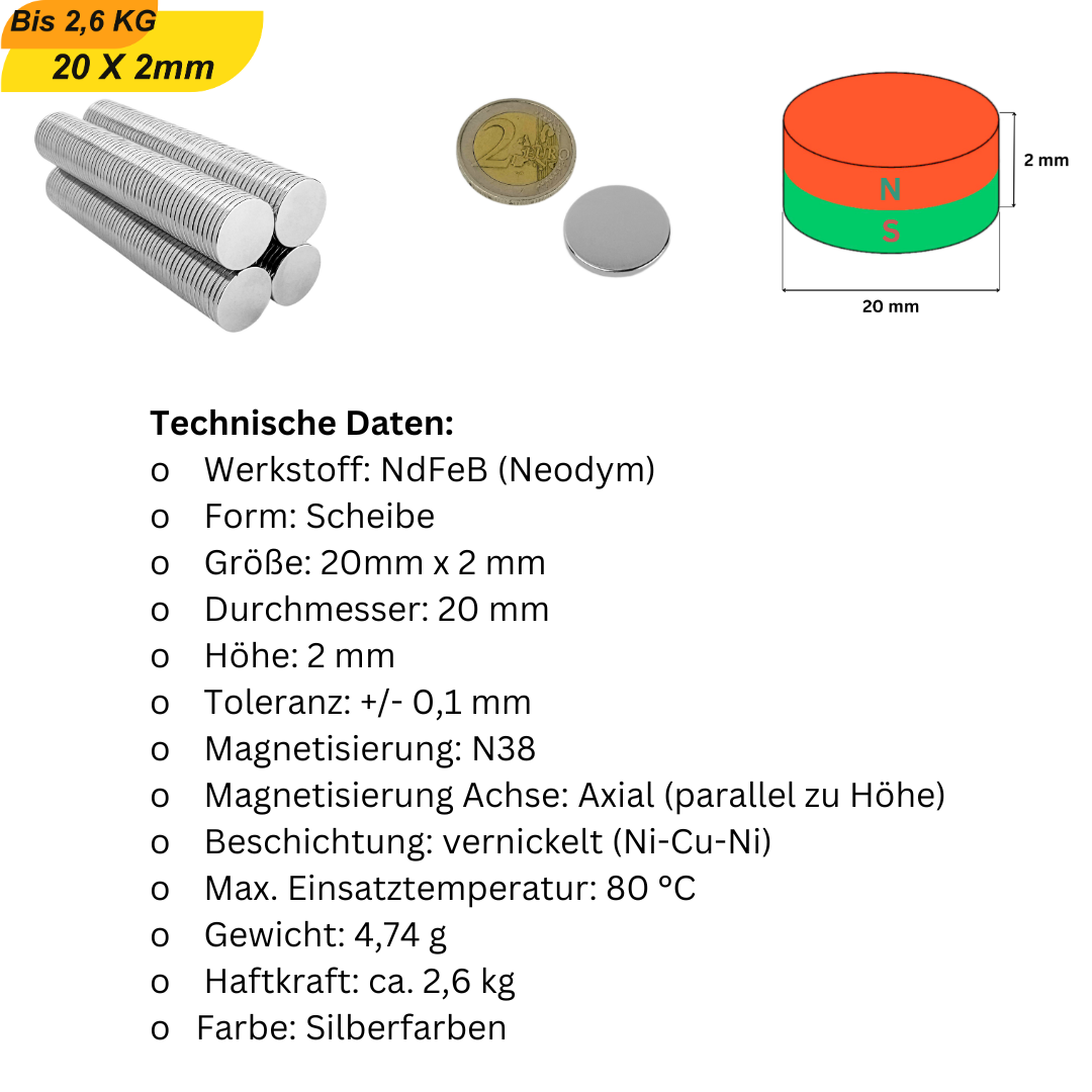 Extra starke Neodym-Scheibenmagnete – Jetzt bestellen!