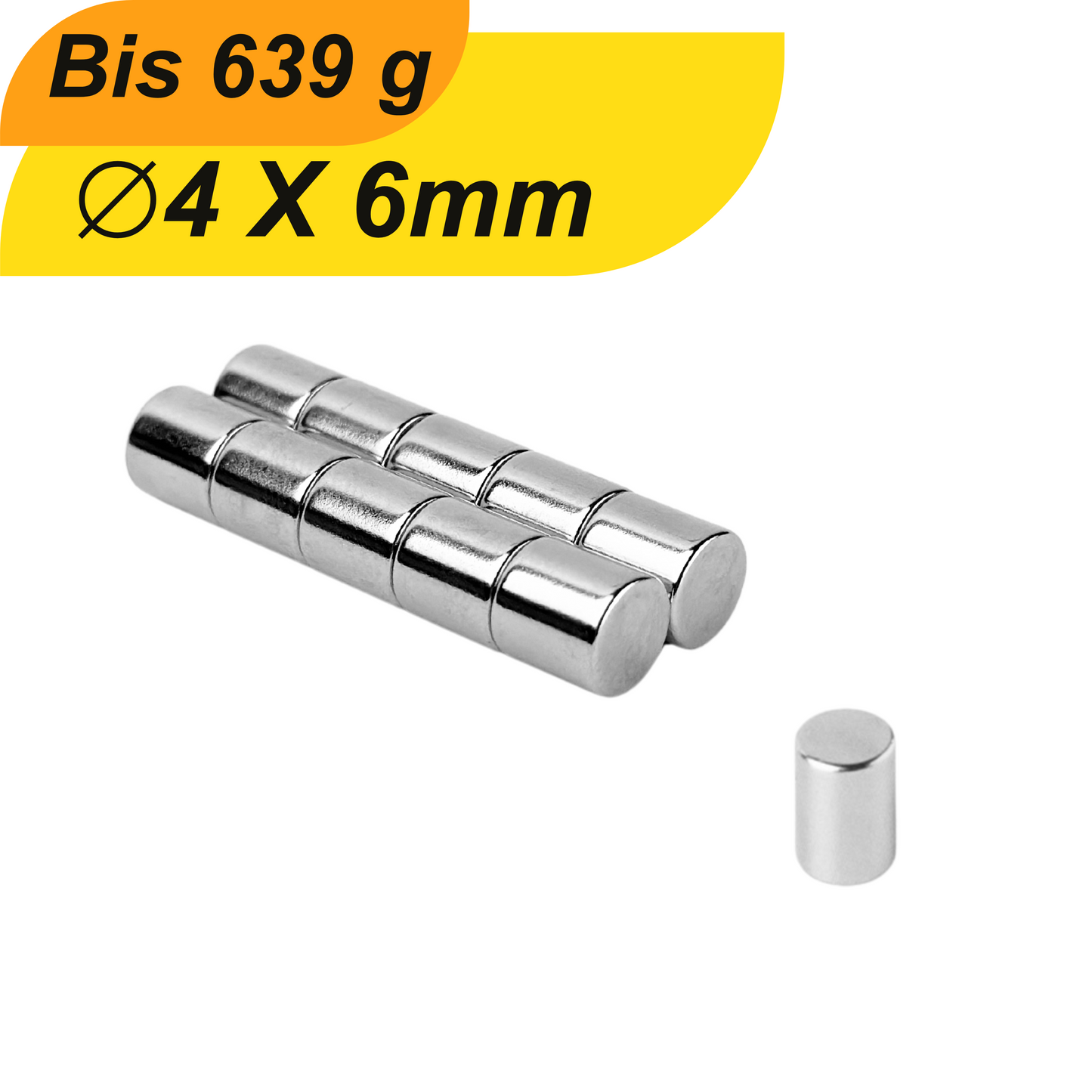 Neodym Magnet 4mm x 6mm Supermagnete hohe Haftkraft Scheibenmagnet