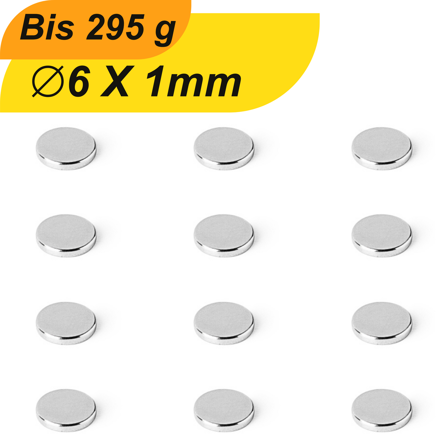 Neodym Magnet 6mm x 1mm Supermagnete hohe Haftkraft Scheibenmagnet