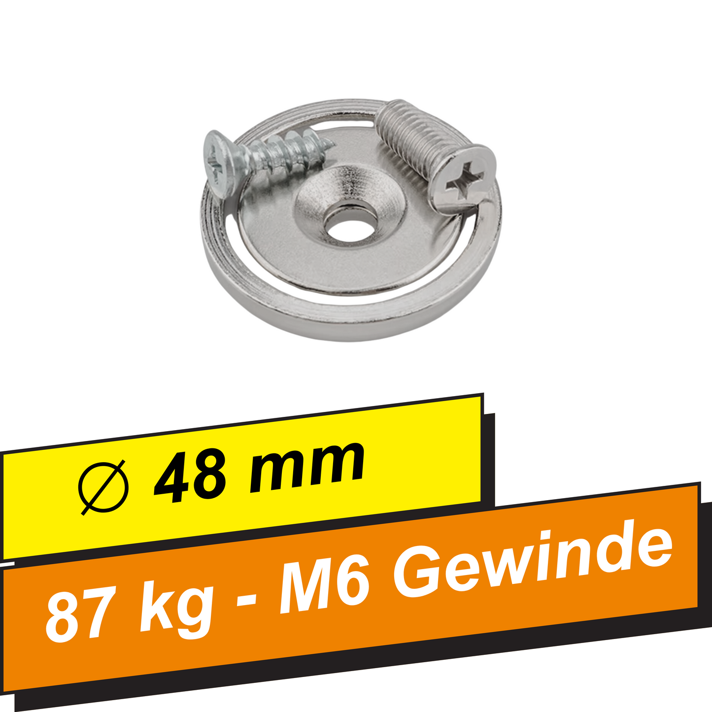 Topfmagnet mit Senkung – extra starker Neodym-Magnet