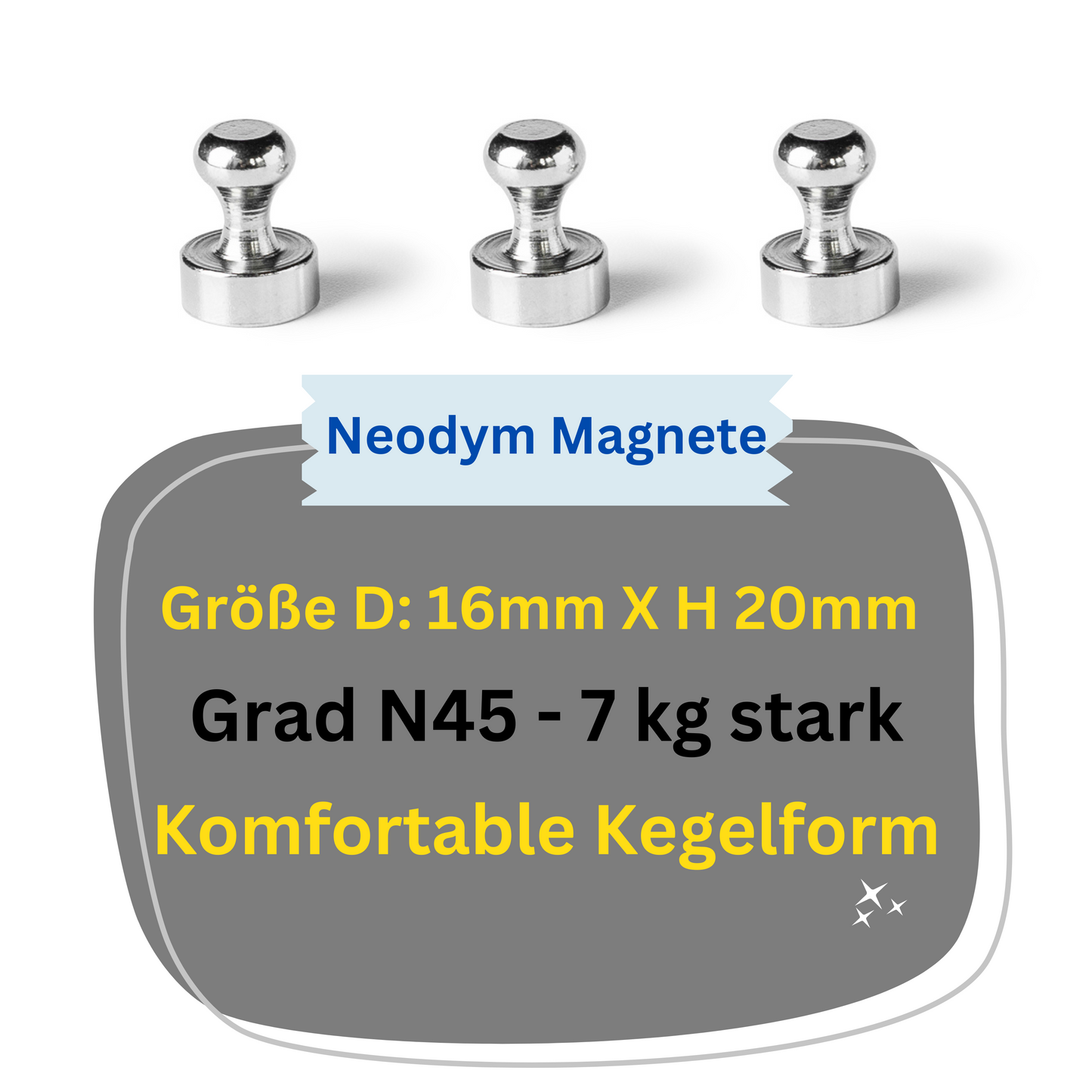Farbiger Magnet für kreative Organisation