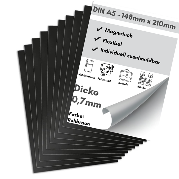 A5 (148mm x 210mm) rohbraun