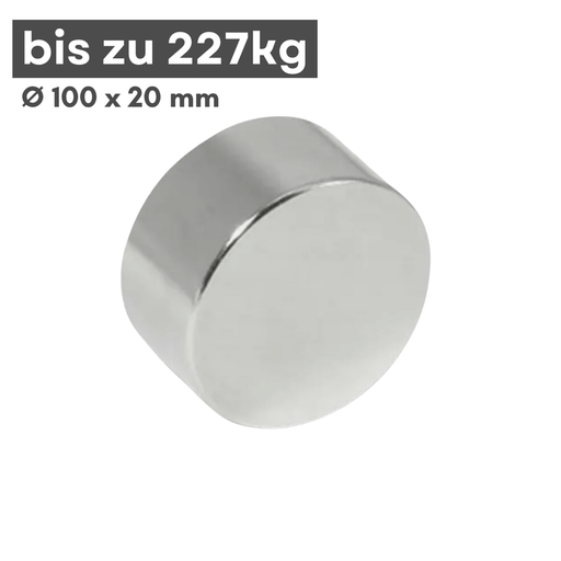 Neodym-Scheibenmagnet 100x20 mm N48 – extrem stark und kompakt