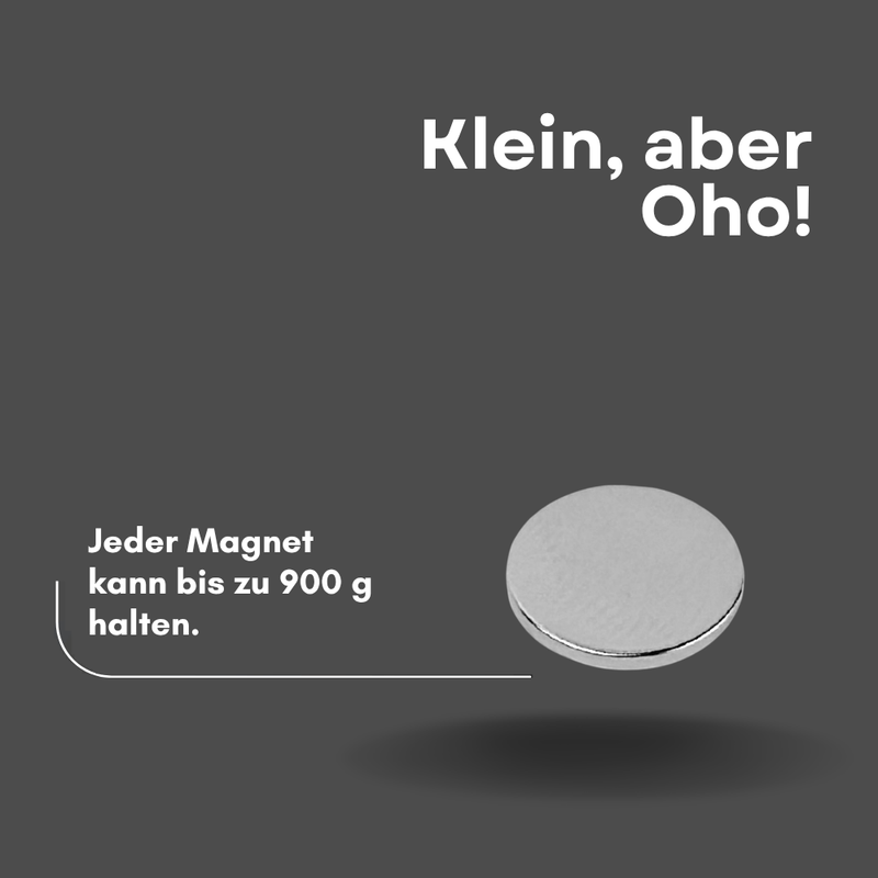 Neodym Magnet Ø 10 x 1 mm Scheibenmagnet N52UH – hohe Haftkraft 0,9 kg vernickelt