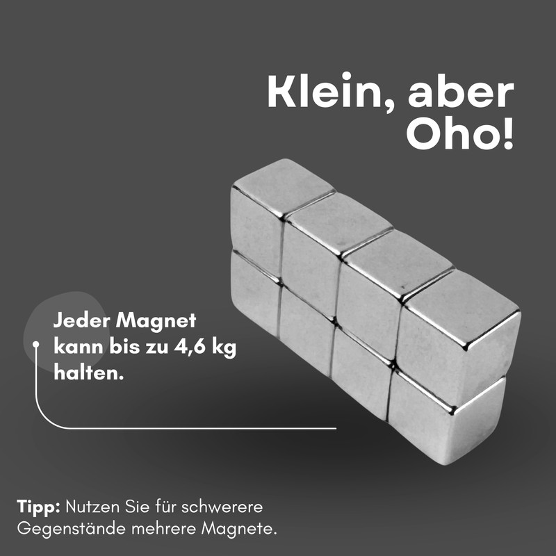 Neodym Magnet 10mm x 10mm x 10mm Supermagnete hohe Haftkraft Würfelmagnete