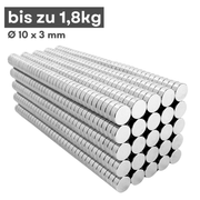 Neodym-Scheibenmagnet 10x3 mm N38 – kompakt und kraftvoll