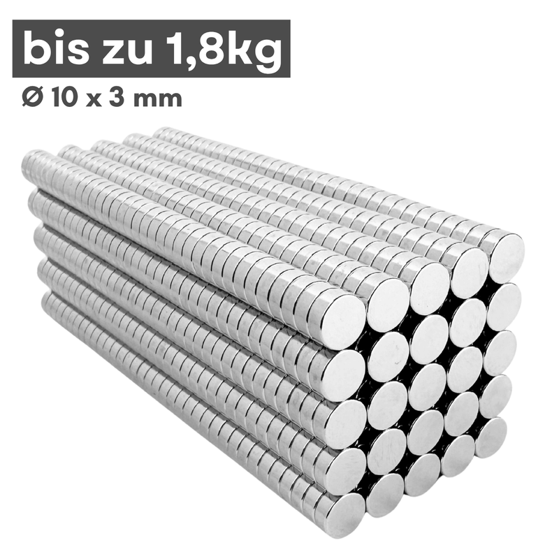 Neodym-Scheibenmagnet 10x3 mm N38 – kompakt und kraftvoll