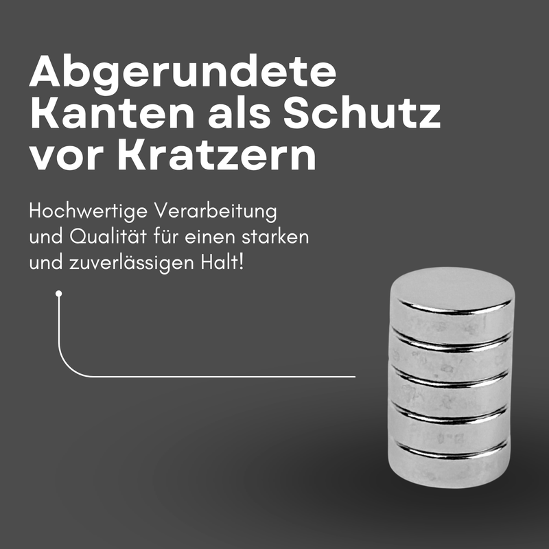 Neodym Magnet Ø 10mm x 3mm - Starker Scheibenmagnet - N38 Supermagnet - Hohe Haftkraft bis 1,8kg
