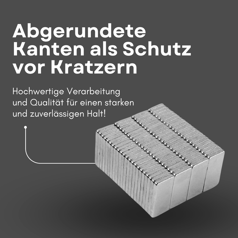 Neodym Magnet 10mm x 5mm x 1mm - N38 Supermagnet - Quadermagnete - Hohe Haftkraft bis 400g