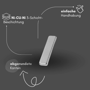 Kleiner Neodym Blockmagnet 10x5x2 mm stark vernickelt