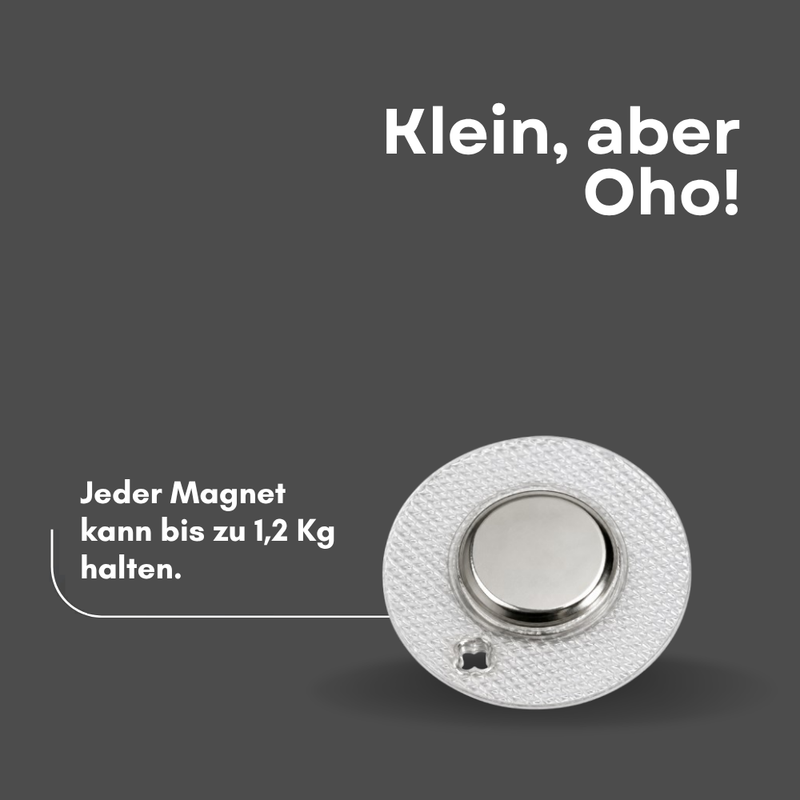 Einnähbarer Neodym-Magnet Ø 12x2 mm rund, hält bis zu 1,2 kg – kompakter Textilmagnet mit hoher Haftkraft