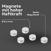Starker N42 Neodym Magnet 12 mm x 5 mm – Haftkraft ca. 4 kg
