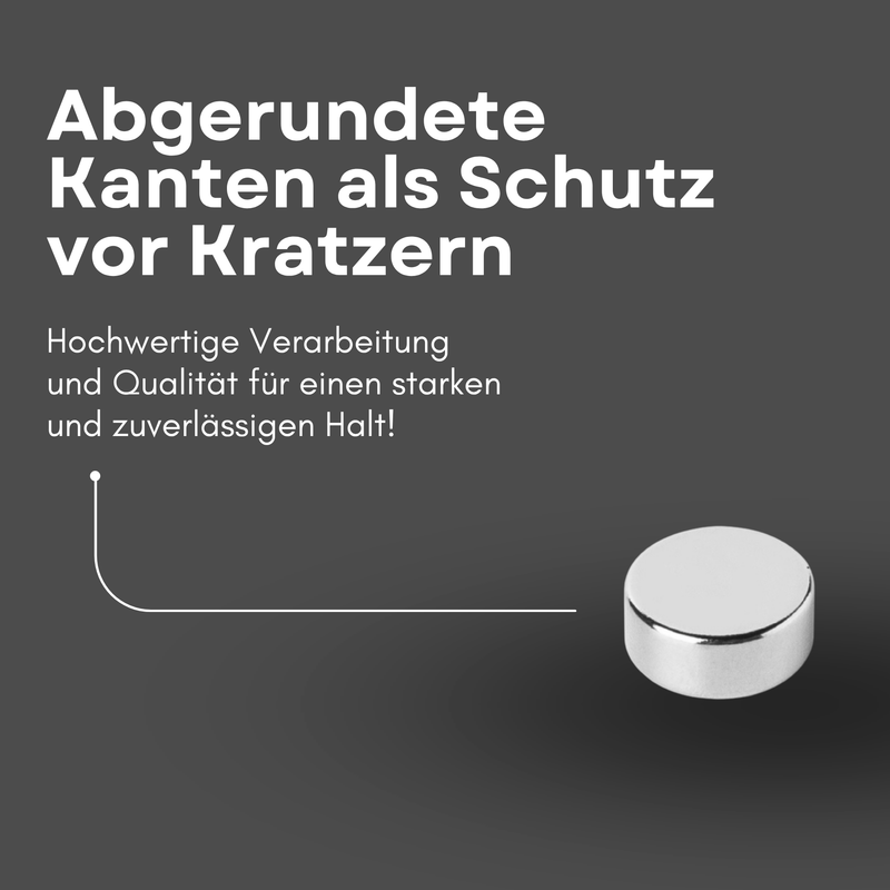 Magnete al neodimio Ø 12mm x 5mm - Magnete a disco potente - Super magnete N42 - Elevata forza di tenuta fino a 4kg