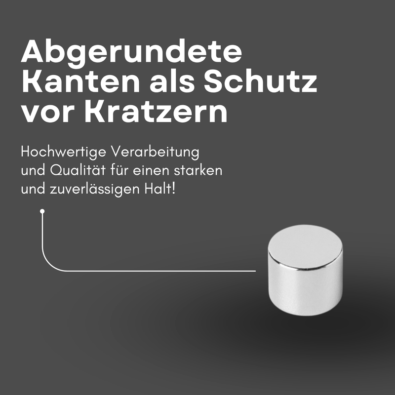 Neodym Magnet Ø 12mm x 8mm - Starker Scheibenmagnet - N42 Supermagnet - Hohe Haftkraft bis 5kg