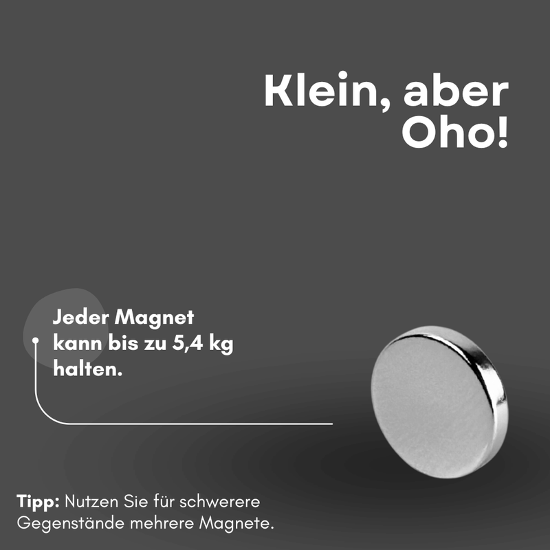 Mini Scheibenmagnet 13,85x1,85 mm 5,4 kg Haftkraft