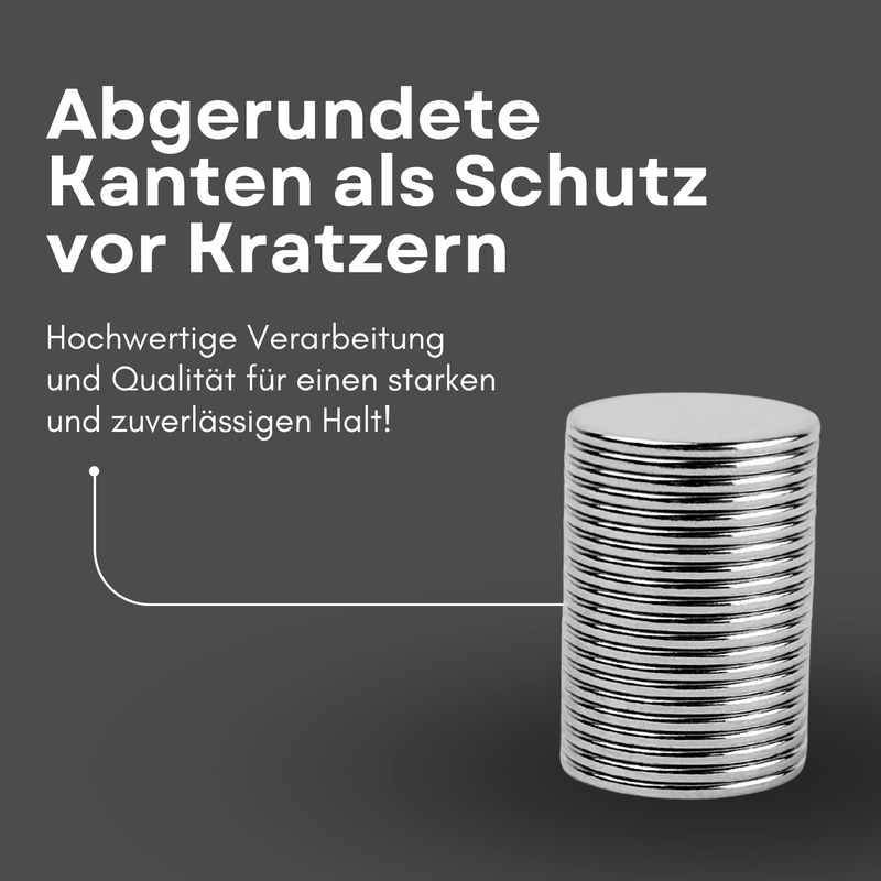 Neodym Magnet Ø 15mm x 1mm - Starker Scheibenmagnet - N38 Supermagnet - Hohe Haftkraft bis 800g