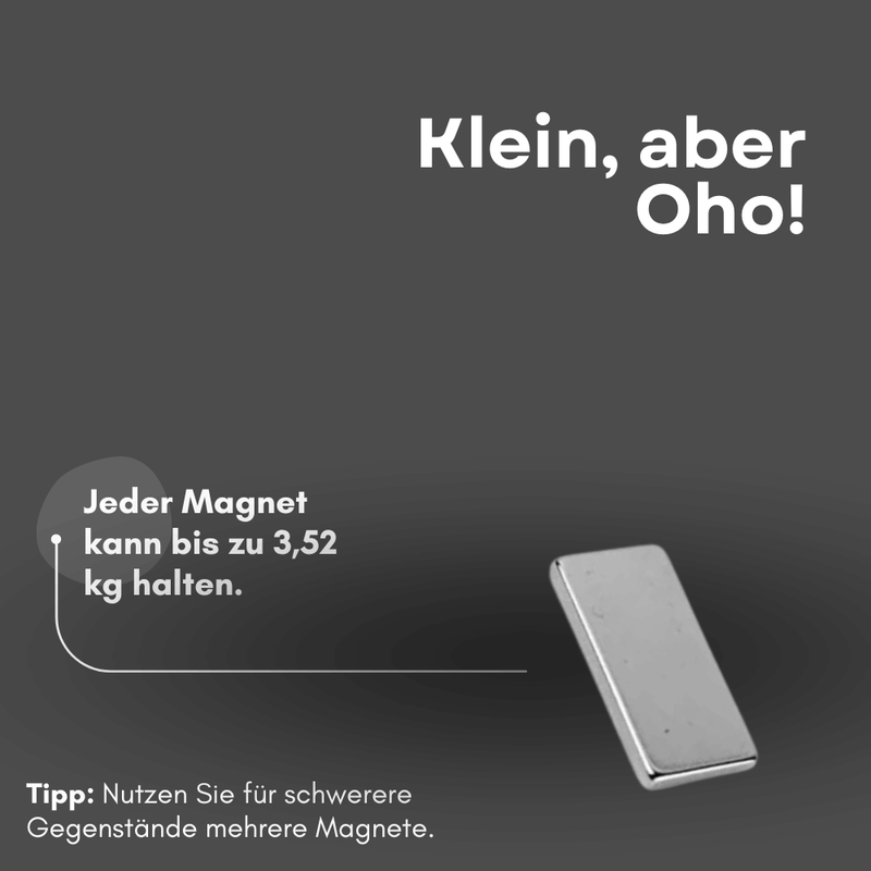 Neodym Quadermagnet klein 15x10x2 mm für Modellbau und DIY