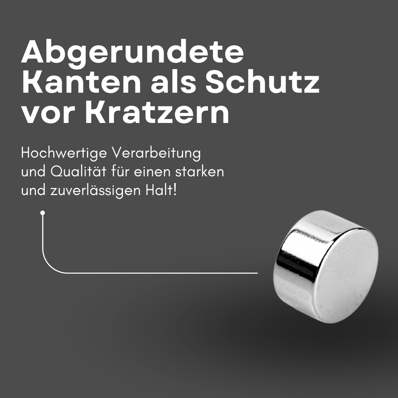Magnete al neodimio Ø 15mm x 8mm - Magnete a disco potente - Super magnete N38 - Elevata forza di tenuta fino a 6,6 kg