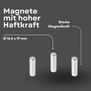NdFeB Scheibenmagnet 16,5 mm x 19 mm Supermagnet stark