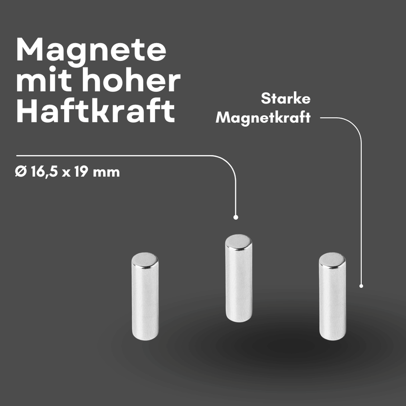 NdFeB Scheibenmagnet 16,5 mm x 19 mm Supermagnet stark