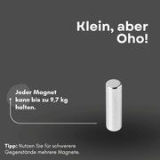 Scheibenmagnet 16,5x19 mm N35 silber Haftmagnet