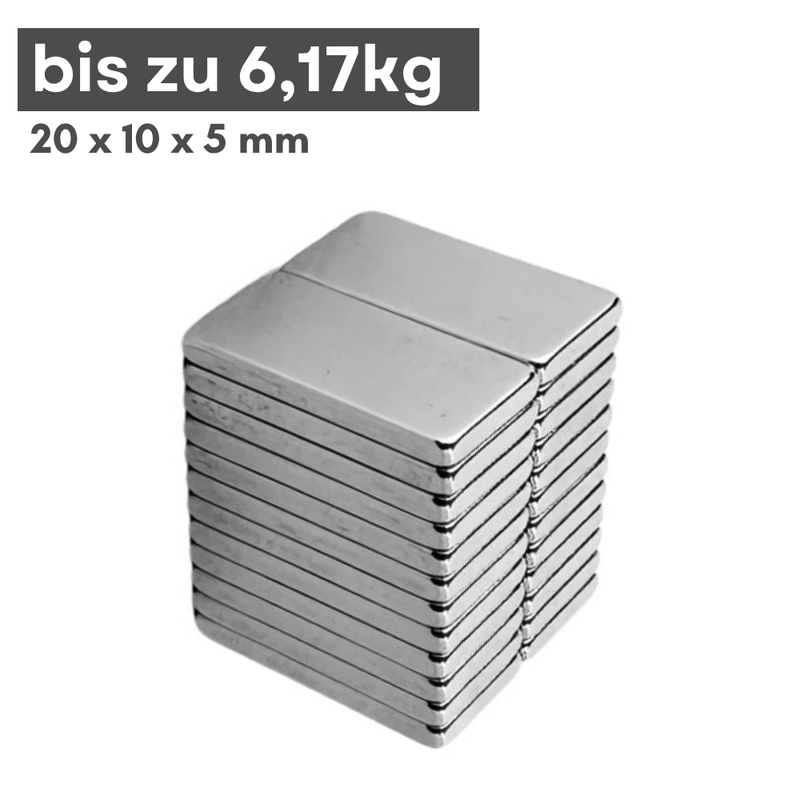 Neodymium magnet 20mm x 10mm x 5mm super magnets high holding force cuboid magnets