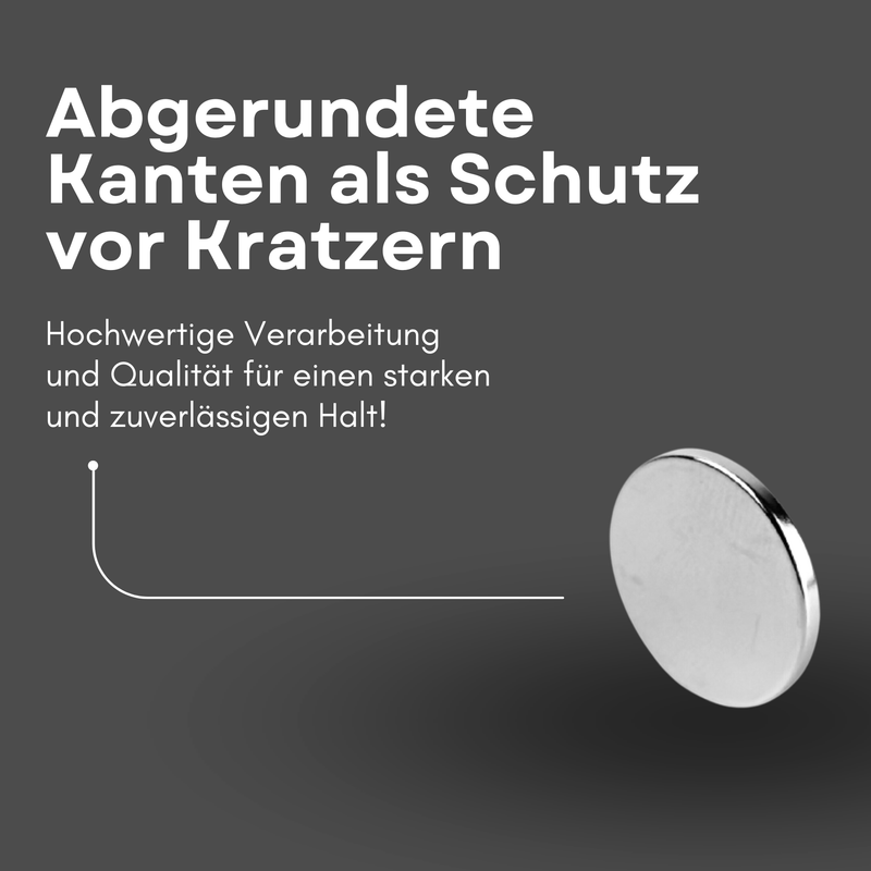 Neodym Magnet Ø 20mm x 2mm - Starker Scheibenmagnet - N38 Supermagnet - Hohe Haftkraft bis 2,6kg