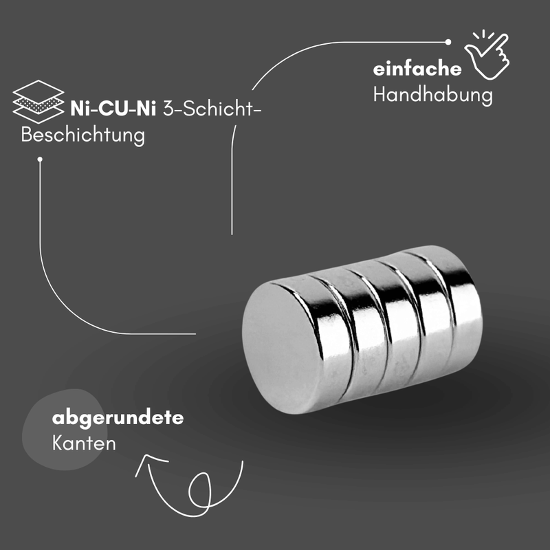 NdFeB Scheibenmagnet 20x3 mm hohe Haftkraft 3,69 kg