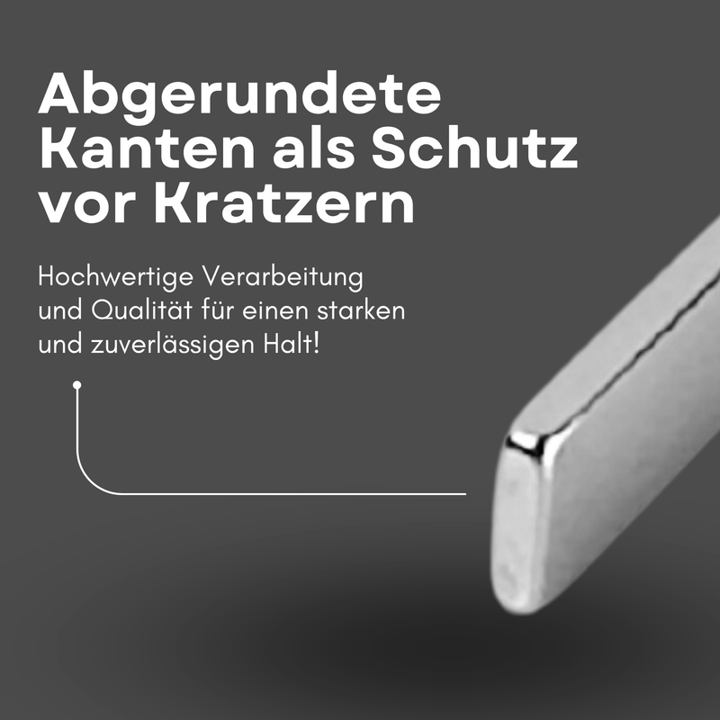 Neodym Magnet 25mm x 5mm x 1,5mm - N38 Supermagnet - Quadermagnete - Hohe Haftkraft bis 1,2kg