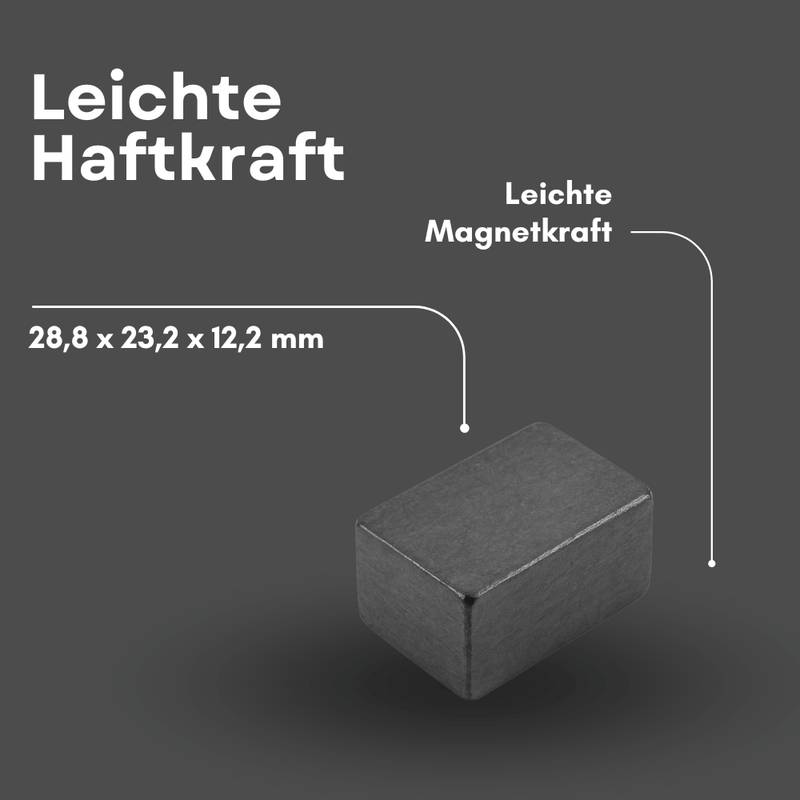 Keramik Magnet Quader 28,8x23,2x12,2 mm Ferrit Y30 stark