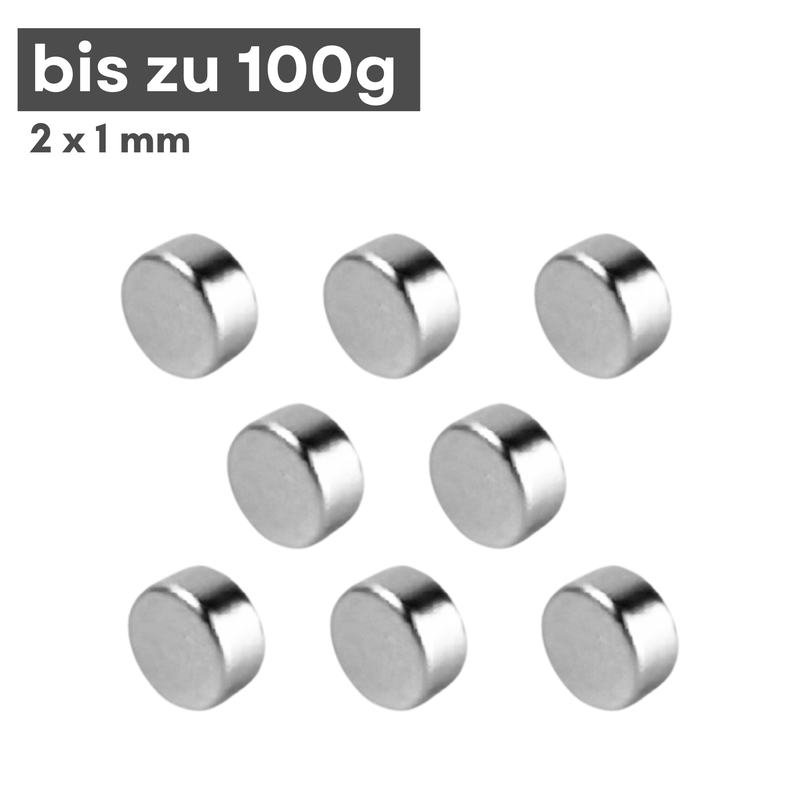 Neodymium magnet 2x1 mm – Strong super magnets | Mini disc magnets N42