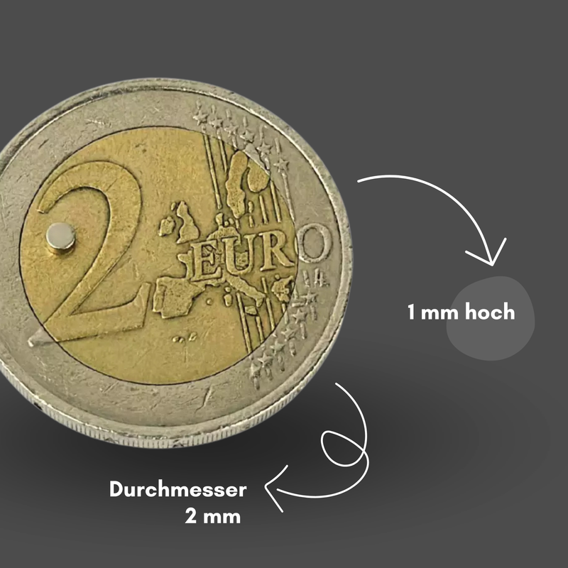 Neodymium magnet 2x1 mm – Strong super magnets | Mini disc magnets N42