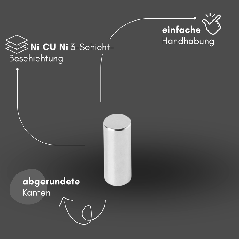 Neodymium magnet 2x10 mm – Super magnet with high holding force | N42 disc magnet – Strong mini magnet for model making, workshops &amp; household