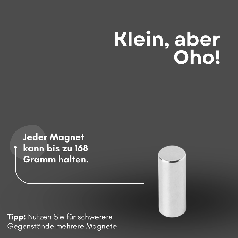 Neodymium magnet 2x10 mm – Super magnet with high holding force | N42 disc magnet – Strong mini magnet for model making, workshops &amp; household