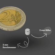 Kleiner Supermagnet 2x2 mm – ideal für Modellbau und Elektronik