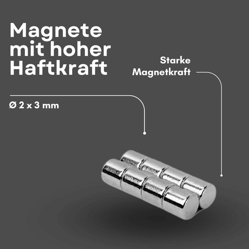 Mini Neodym Magnet 2 mm x 3 mm – kompakt und leistungsstark