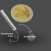 Kleiner Scheibenmagnet 2 mm x 3,4 mm 134 g Haftkraft