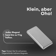 Präziser Neodym Supermagnet 30x15x5 mm, perfekt für Bastelprojekte und Konstruktionen
