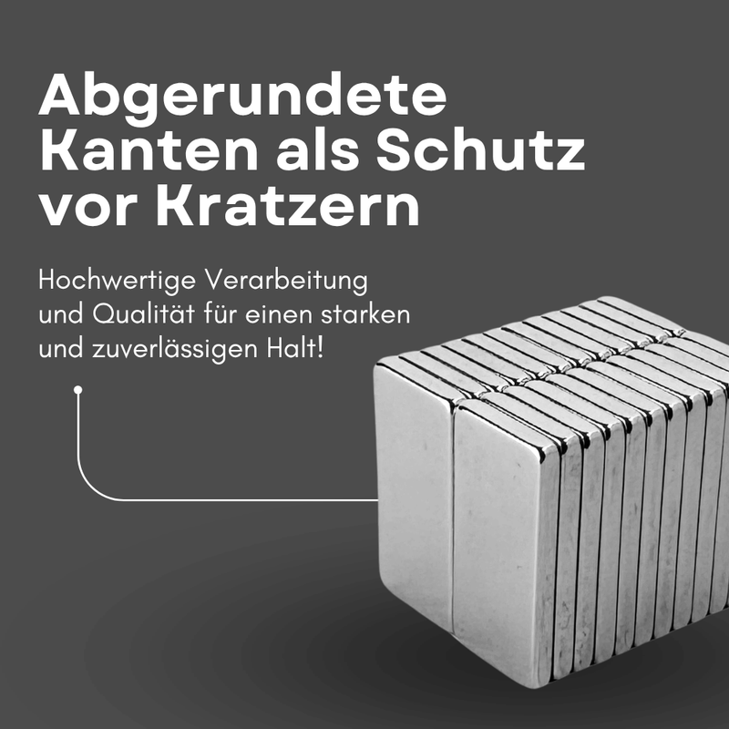 Neodym Quadermagnet 30x15x5 mm, Ni-Cu-Ni Beschichtung, ideal für Metallbefestigungen
